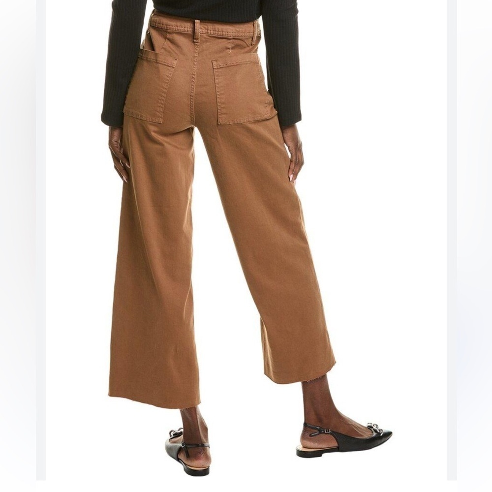 Oat New York High Rise Wide Leg Cropped Terracotta Pants Size 31 - Picture 2 of 6